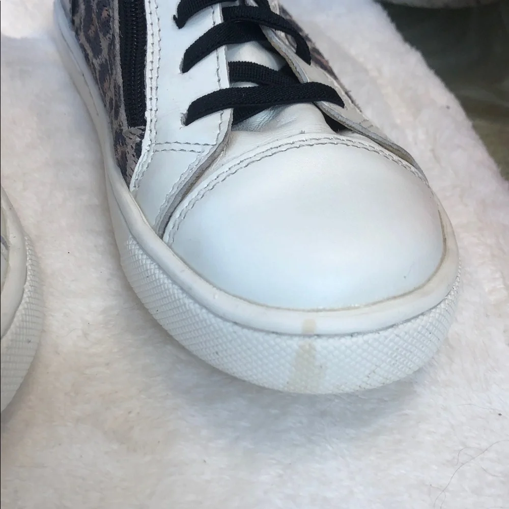 Nordstrom Leopard-Print High-Top Sneakers in White, Brown and Black